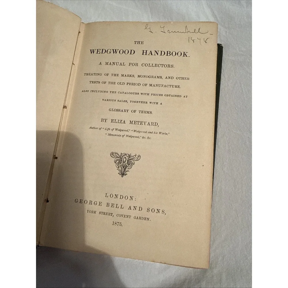 The Wedgewood 1875 Eliza Meteyard Split Binding Authentic Wastepaper Hartford Co
